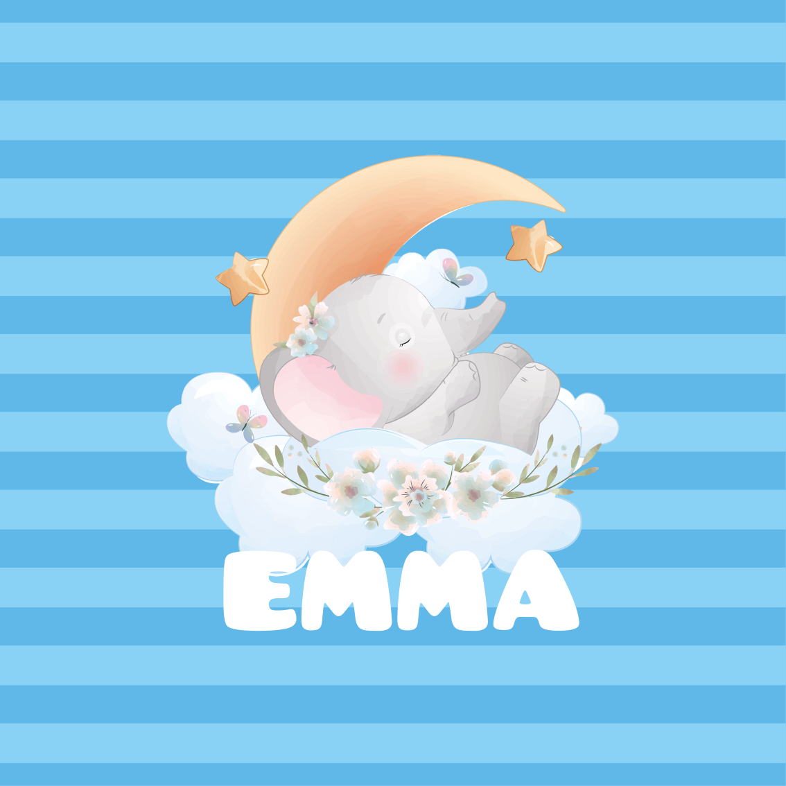 Plakaty na zamówienie marzenia Śpiącego słonia - TenStickers