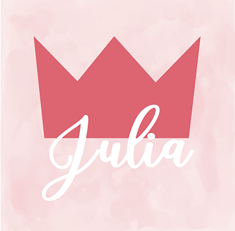 Plakaty na zamówienie personalizacja korony julia - TenStickers
