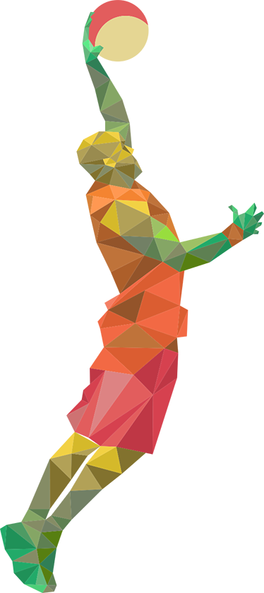 Plakat koszykarski w geometrycznym stylu - TenStickers