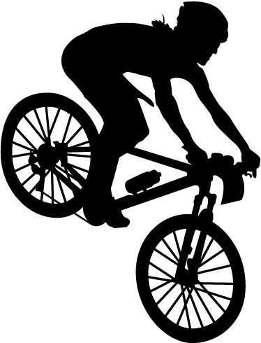 Plakat rowery dekoracyjny z sylwetką górskiego roweru - TenStickers