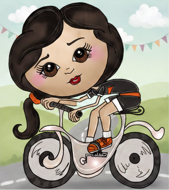 Plakat rowery ilustracja rowerzysty dla dzieci - TenStickers