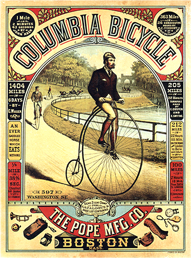 Plakat rowery w stylu vintage z reklamą - TenStickers