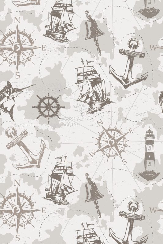 Plakat mapa świata w stylu vintage - TenStickers