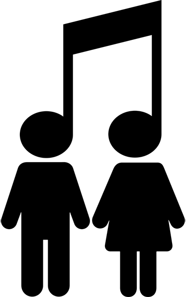Plakat muzyczny z ikonami nut muzycznych - TenStickers