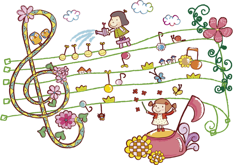 Plakat muzyczny miasto muzyki dla dzieci - TenStickers