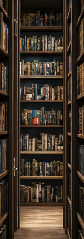 Klasyczny plakat korytarza w bibliotece - TenStickers