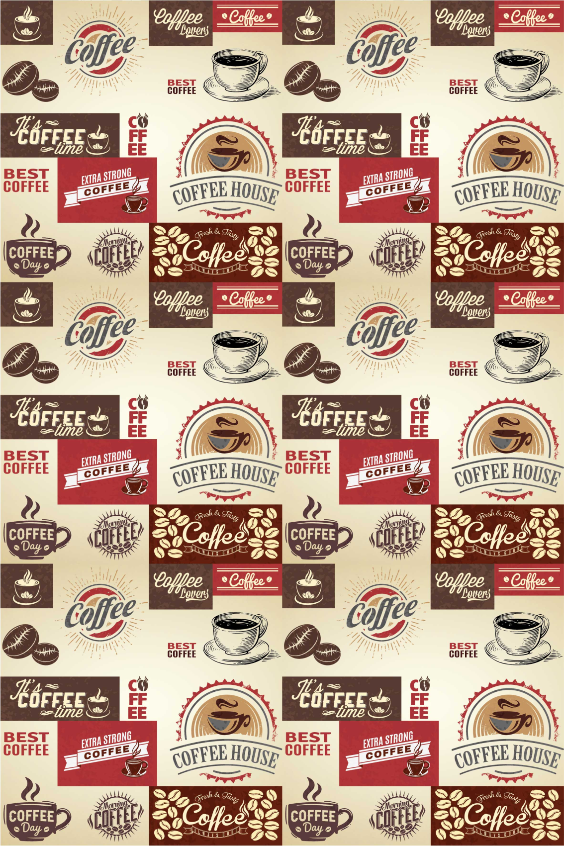 Klasyczny plakat kawa w stylu retro - TenStickers
