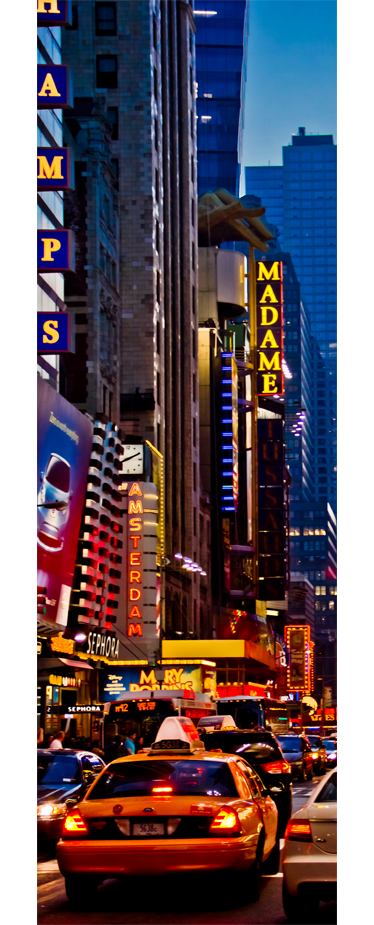 Plakat krajobraz na lodówkę times square - TenStickers