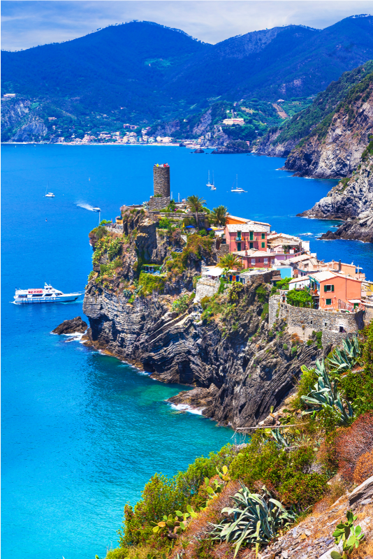 Plakat krajobraz realistyczny włoskich cinque terre - TenStickers