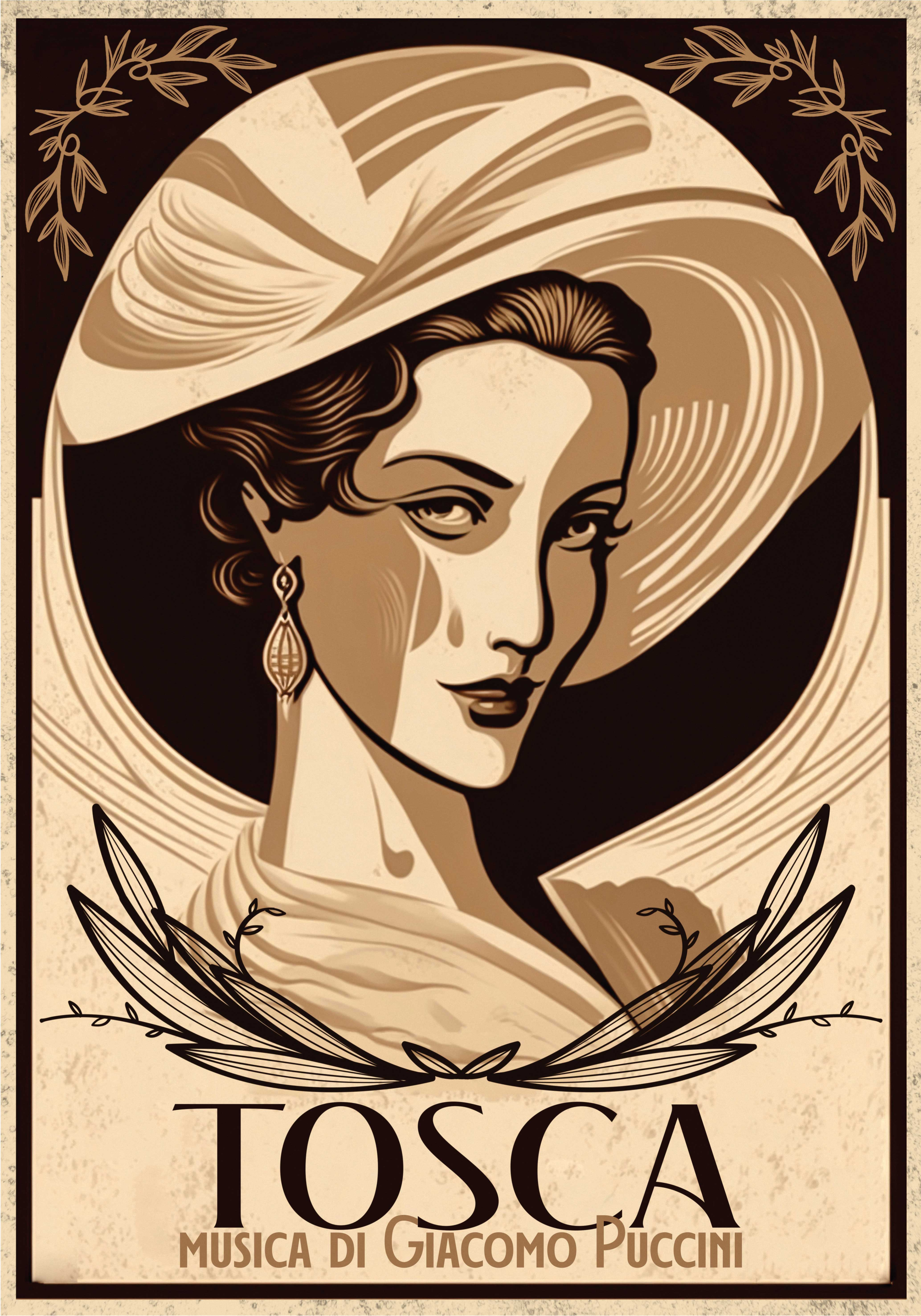 Plakat muzyczny tosca z opery - TenStickers