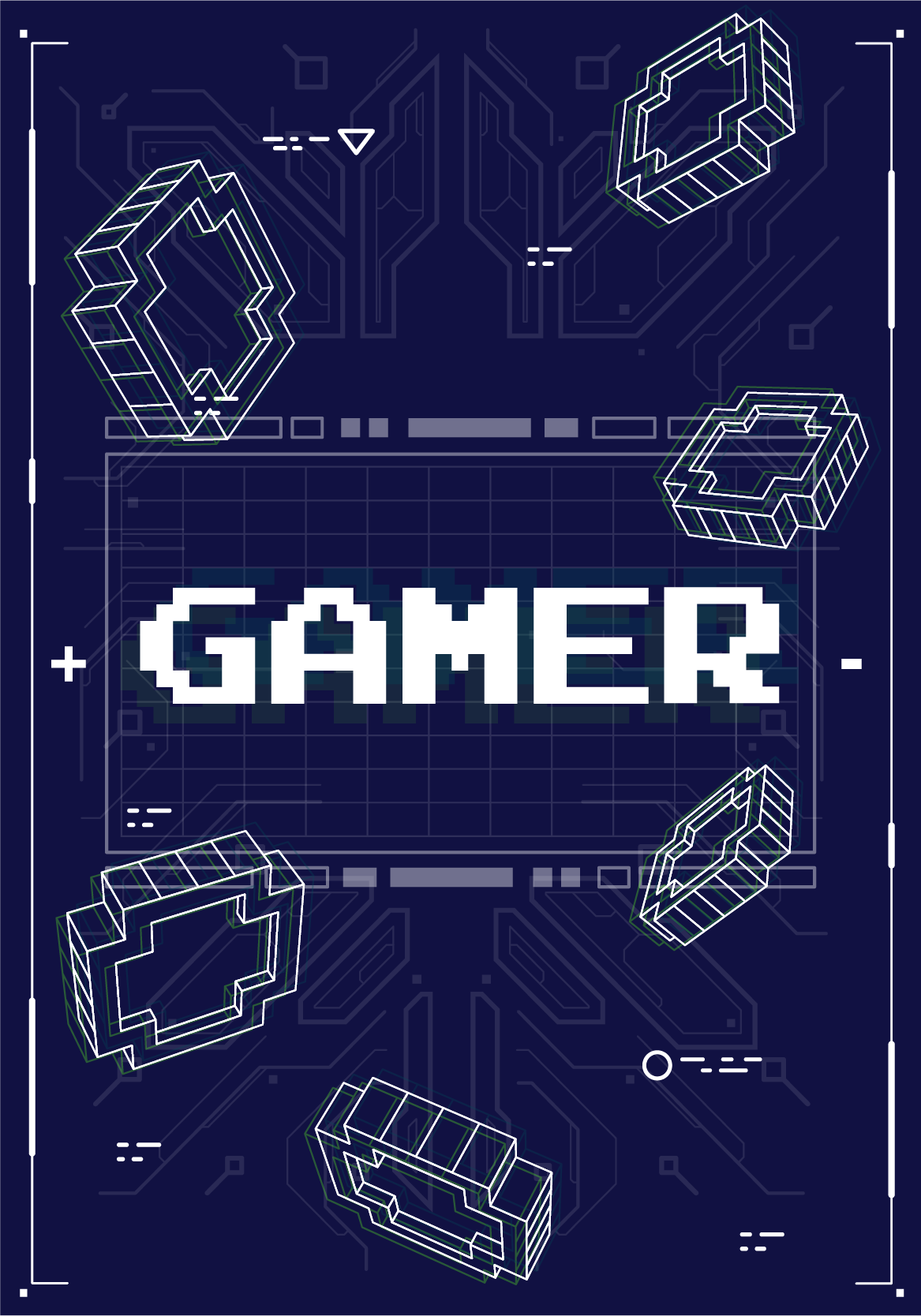 Plakat gra dla retro gracza - TenStickers