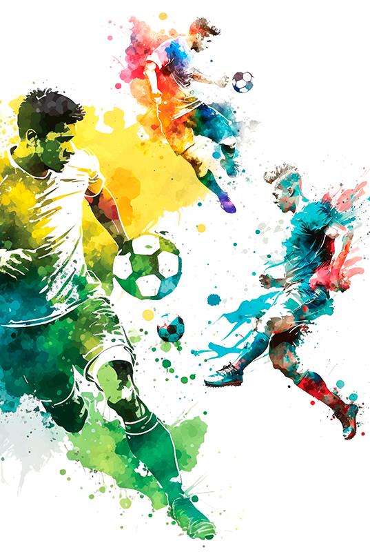 Plakat piłkarski sport w akcji - TenStickers