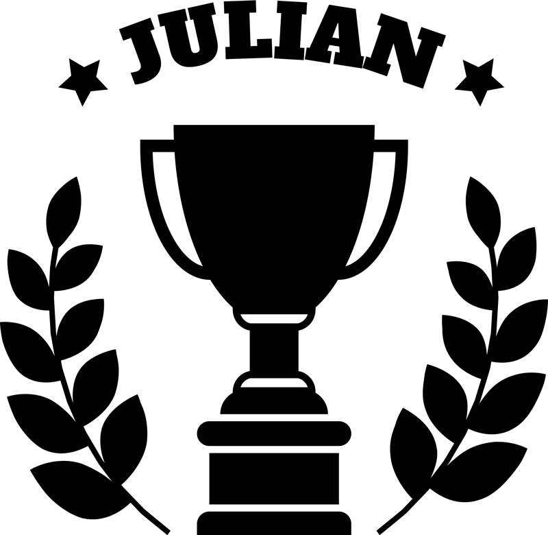 Plakat piłkarski z imieniem na trofeum - TenStickers