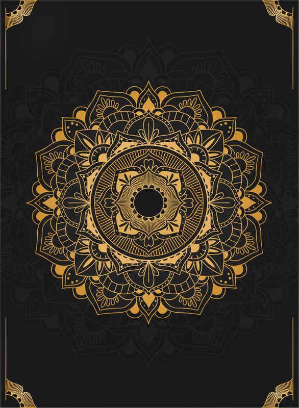 Plakat zen czarna mandala - TenStickers