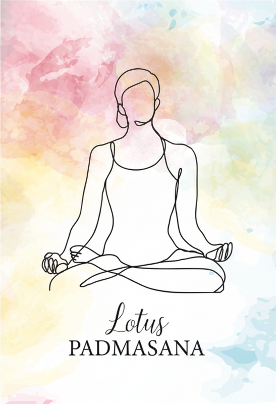 Plakat zen w linii artystycznej pozy medytacyjnej - TenStickers