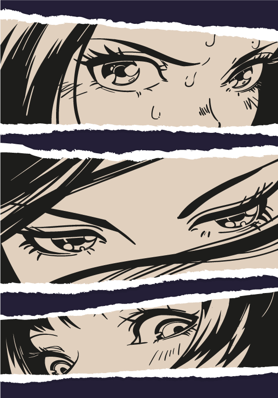 Druk plakatu anime kolażu - TenStickers