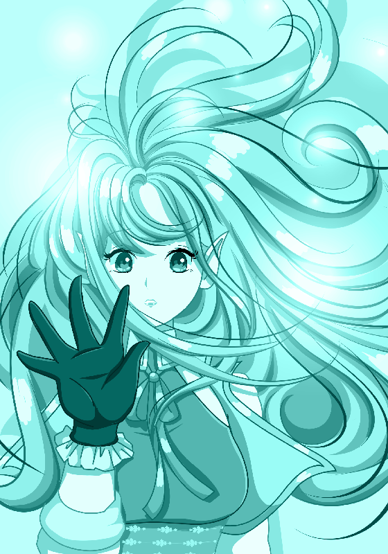 ładny plakat z dziewczyną anime - TenStickers