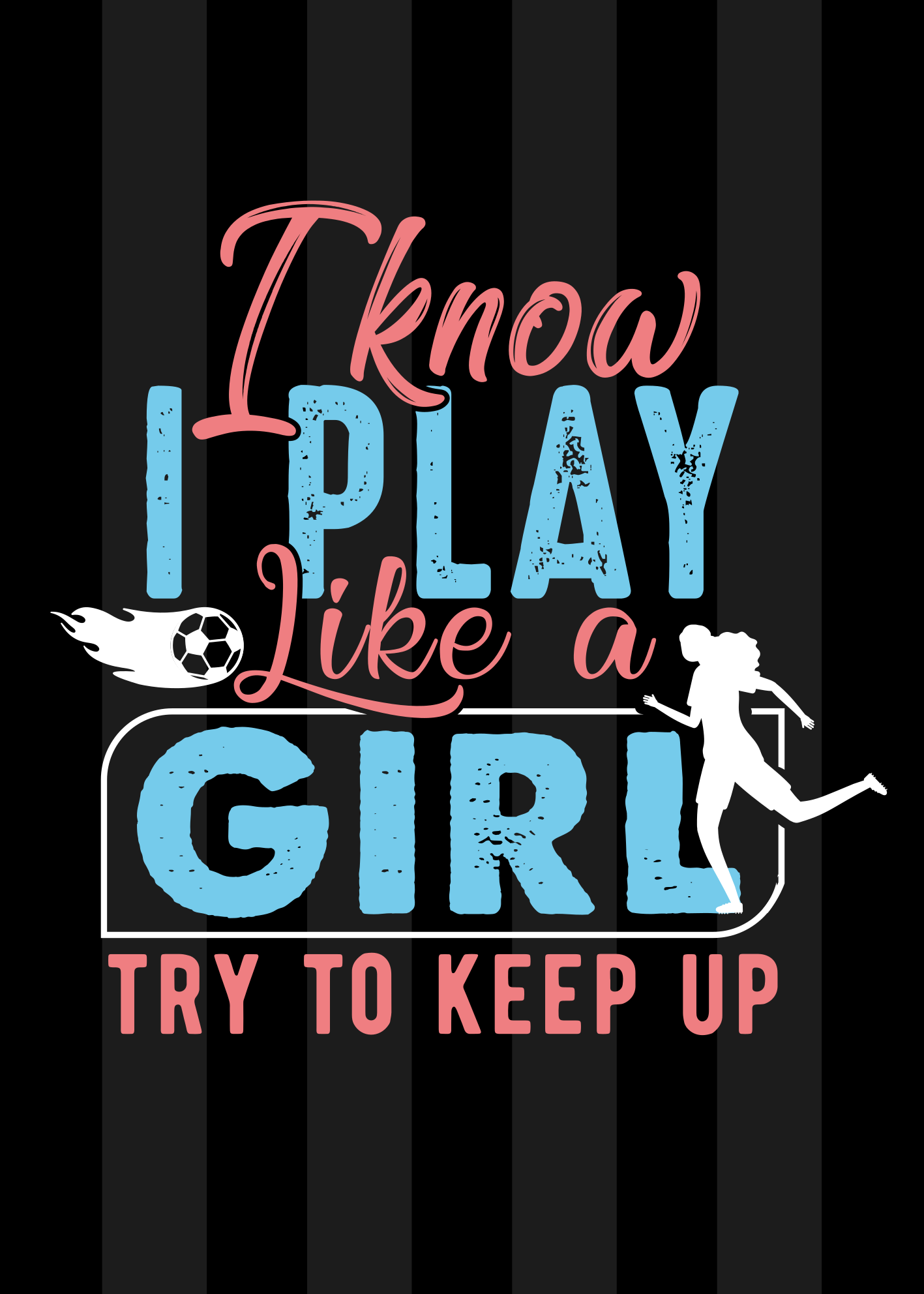 Plakat z frazą "I play like a girl" - TenStickers