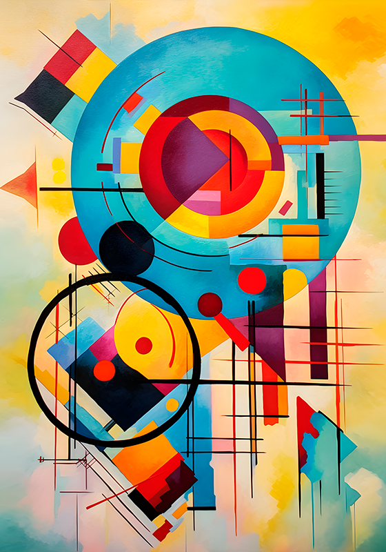 Art Poster abstrakcyjny ekspresjonizm - TenStickers