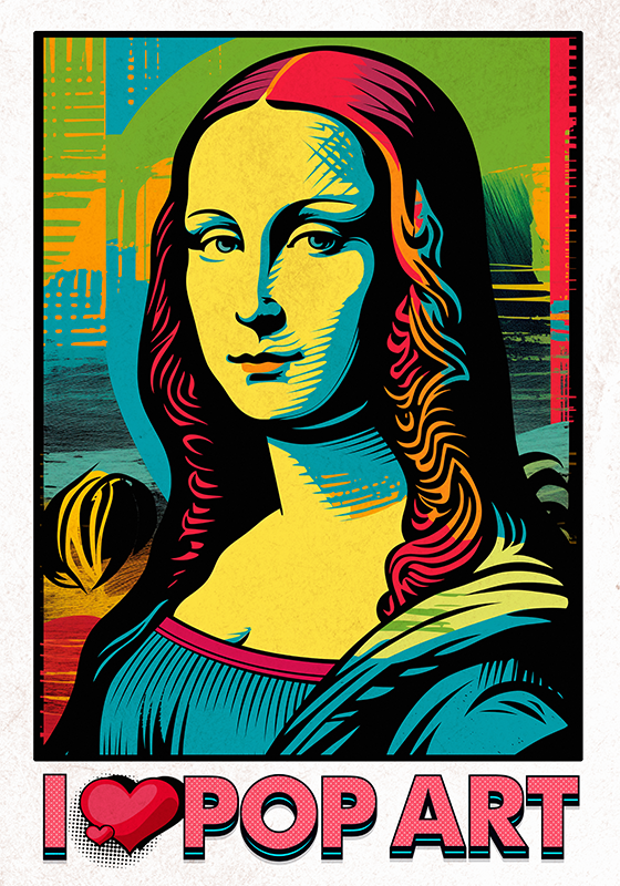 Plakat pop art kolorowa gioconda - TenStickers