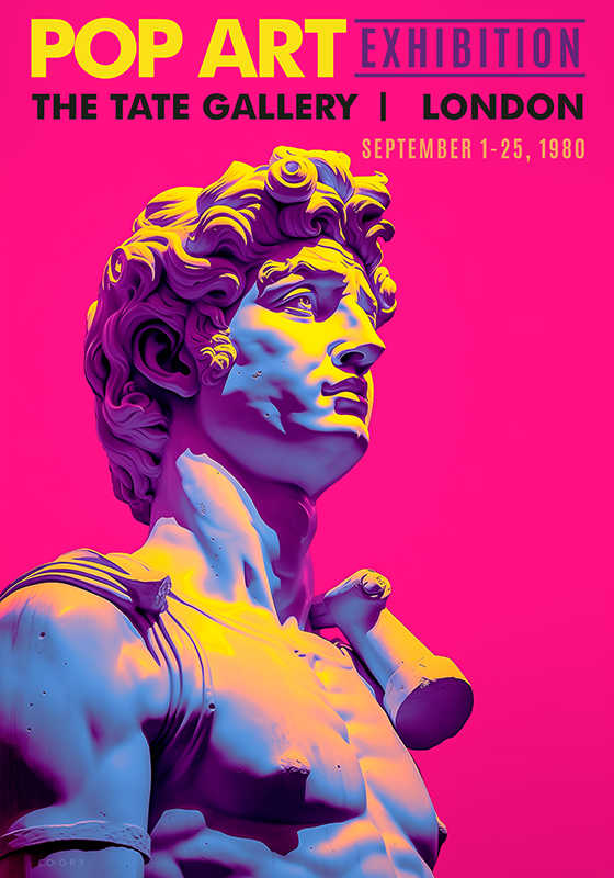 nowoczesne plakaty do salonu wystawa pop-artu - TenStickers