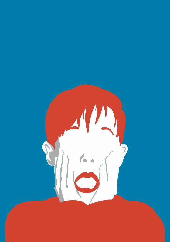 Dekoracje ścienne przestraszony dzieciak - TenStickers