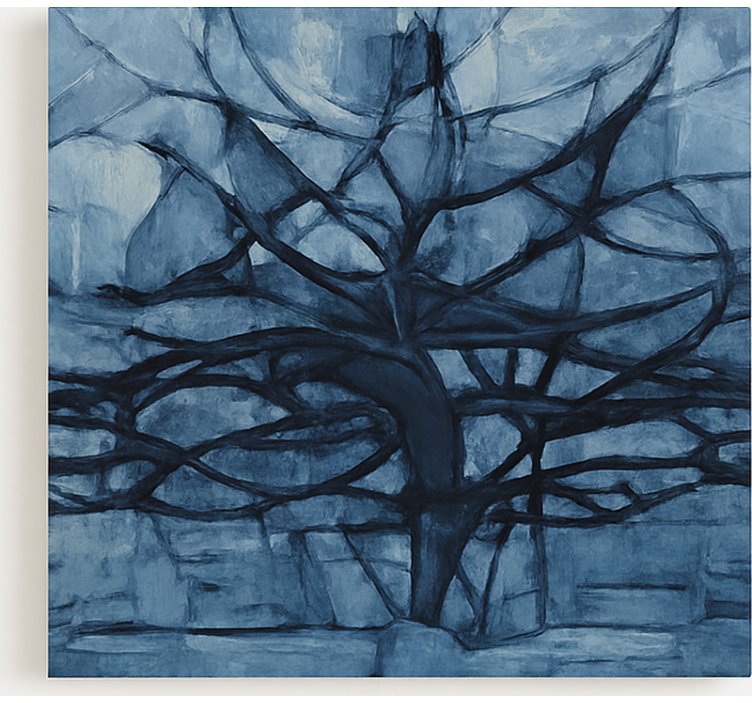 Obraz drzewa projekt w odcieniach szarości - TenStickers