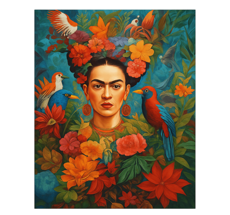 Obraz artystyczny frida kahlo egzotyczne ptaki - TenStickers