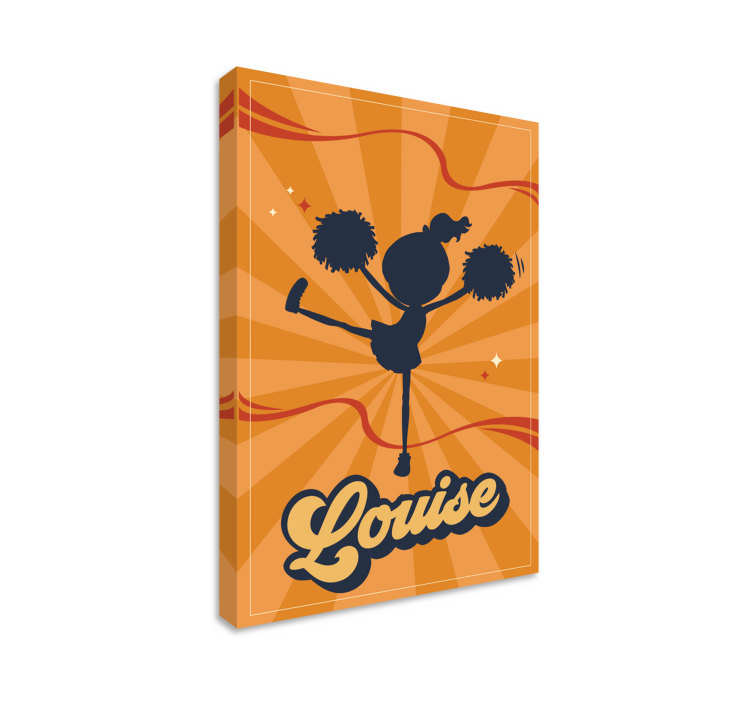 Obraz z postaciami radosnej cheerleaderki personalizowany - TenStickers