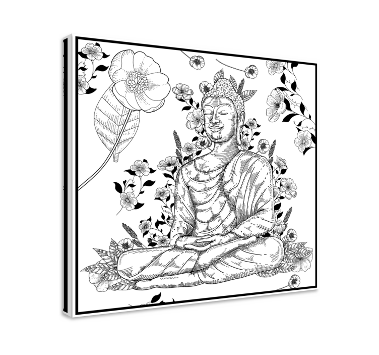 Obraz Budda budda kwiatowa harmonia - TenStickers