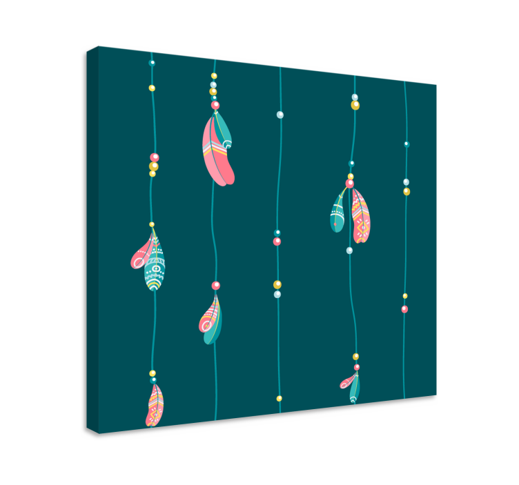 Obraz pióra w dekoracyjnym wzorze pióra - TenStickers