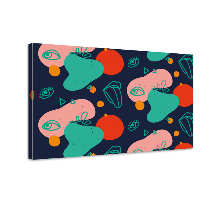 Obraz abstrakcyjny układ abstrakcyjnych twarzy - TenStickers