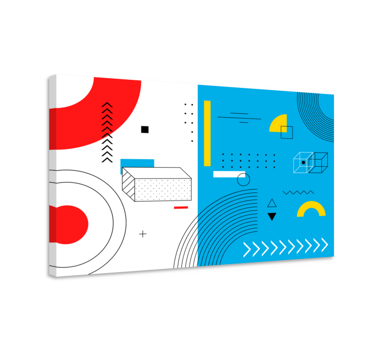 Obraz geometryczny kompozycja kształtów geometrycznych - TenStickers