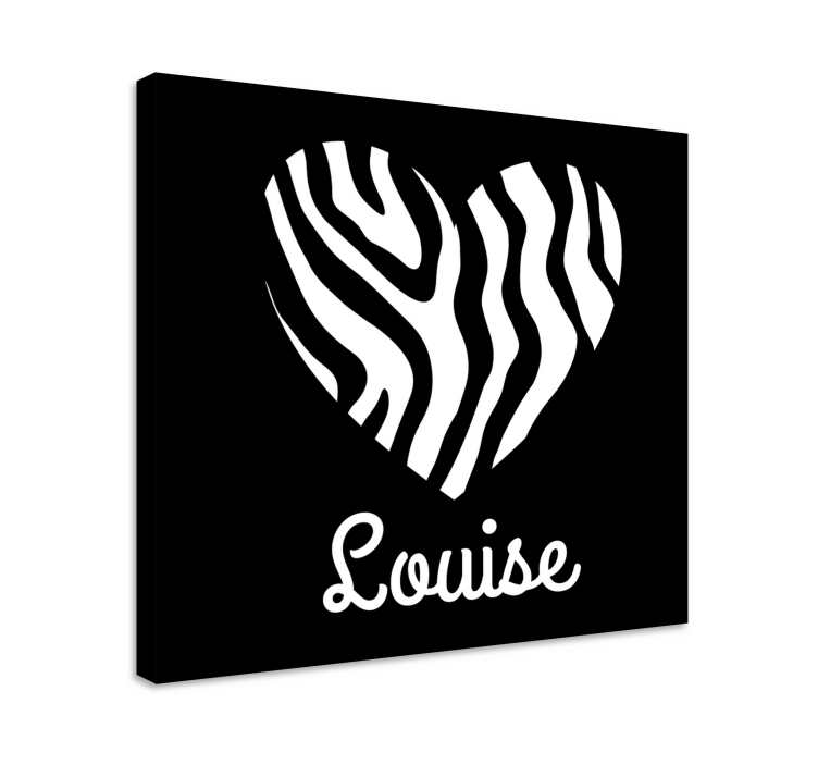 Obraz z napisami serce z imieniem - TenStickers