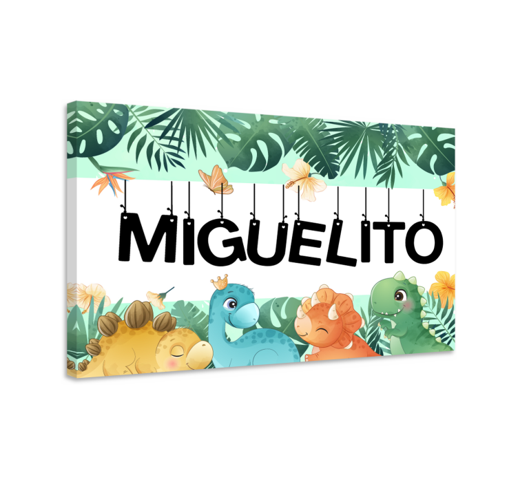 Obraz dla dzieci Dinozaury i wybrane imię - TenStickers