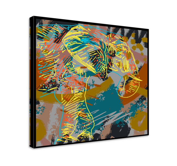 Obraz słonie w nowoczesnym szkicu - TenStickers