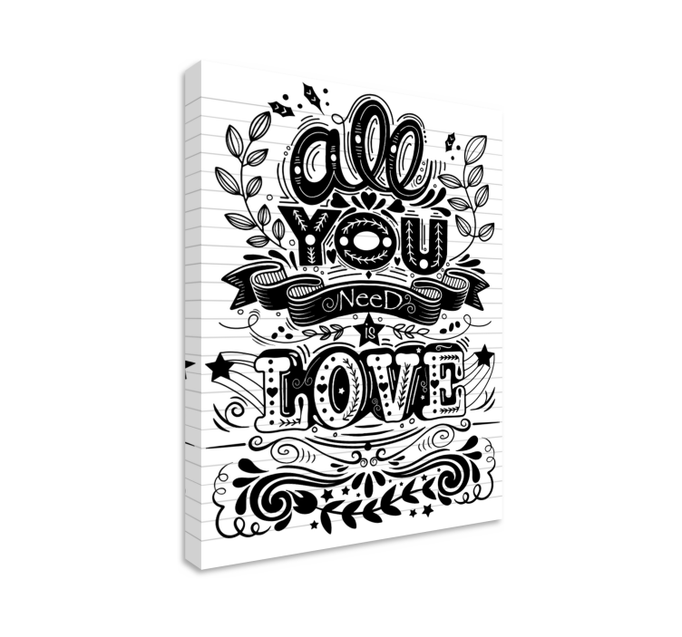 Obraz z napisami wszystko, czego potrzebujesz - TenStickers