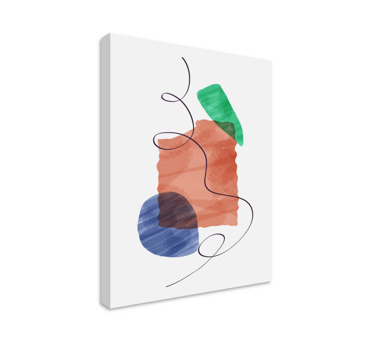 Nowoczesny obraz ułożenie abstrakcyjnych form - TenStickers