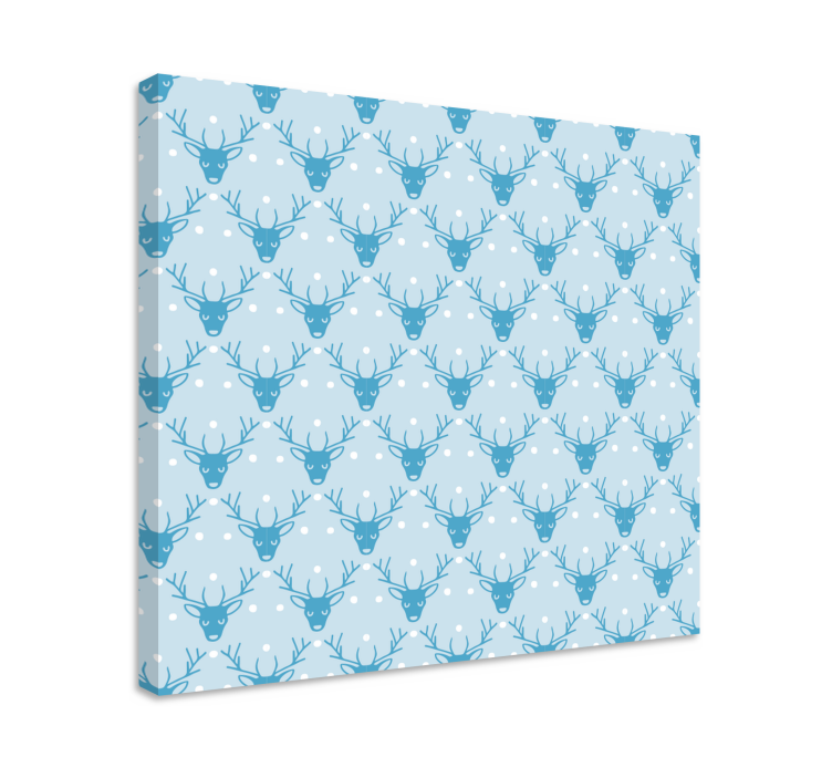 Obraz jelenie w zimowy wzór z łosiami - TenStickers