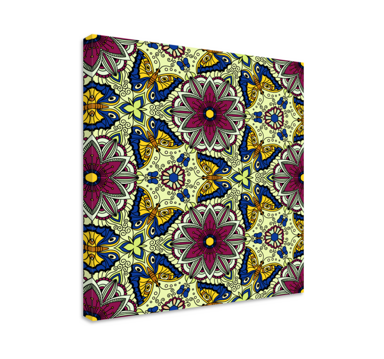 Obraz kwiaty i rośliny z motywem motyli - TenStickers