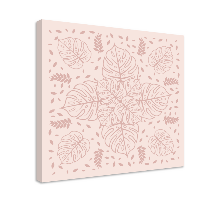 Obraz rośliny botaniczny wzór monstery - TenStickers