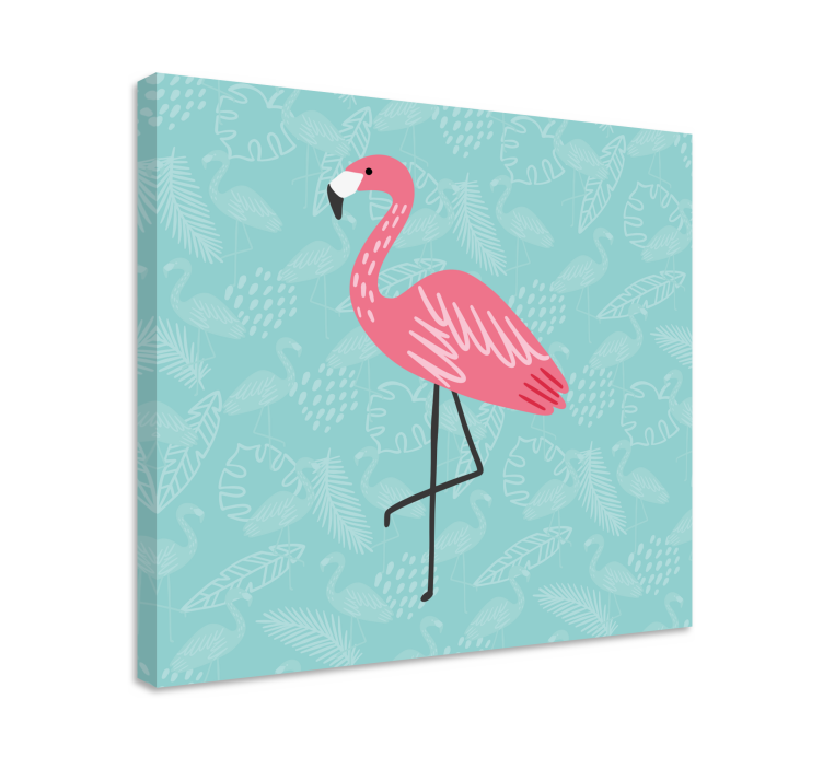 Obraz ze zwierzętami flamingo stojące z gracją - TenStickers