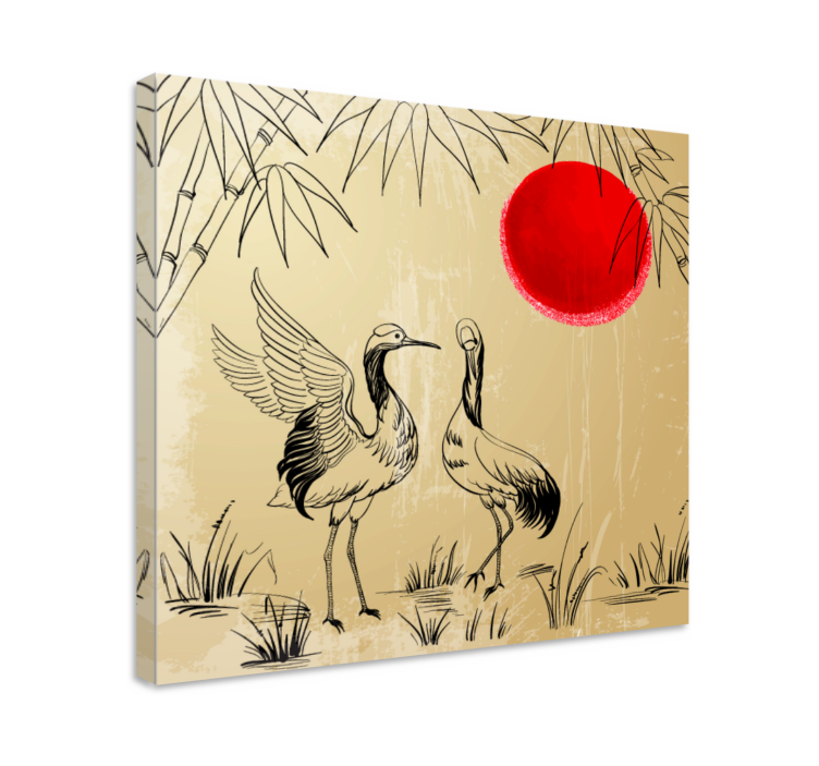 Obraz mandala Żurawie i słońce - TenStickers