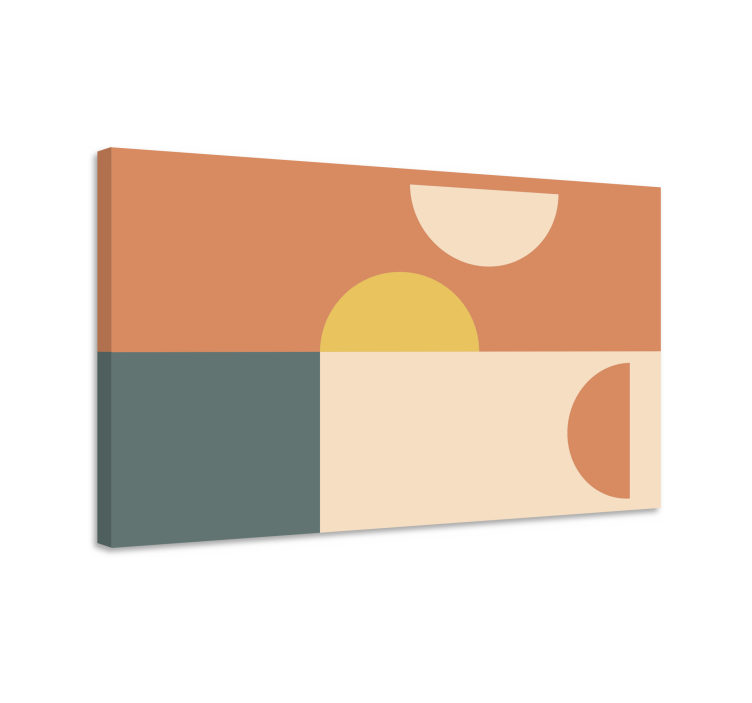 Obraz geometryczny Półokręgi i prostokąty - TenStickers