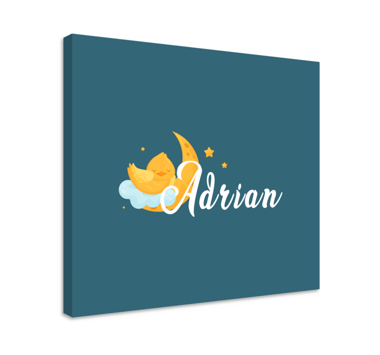 Obraz dla dzieci księżyc z śpiącą kurczaczką - TenStickers