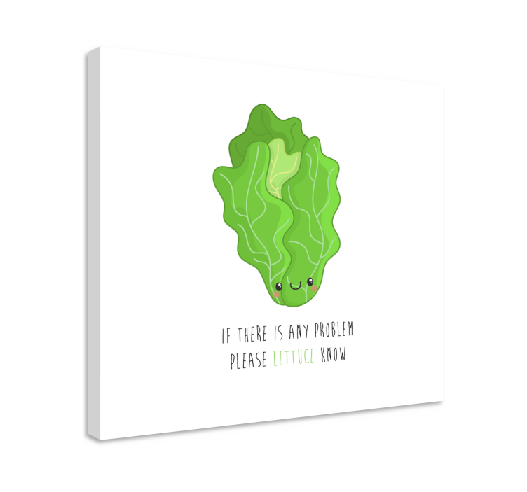 Obraz martwa natura wesoła postać sałaty - TenStickers