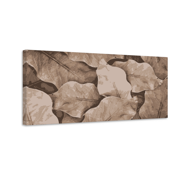 Obraz kwiaty i rośliny warstwowe liście botaniczne - TenStickers