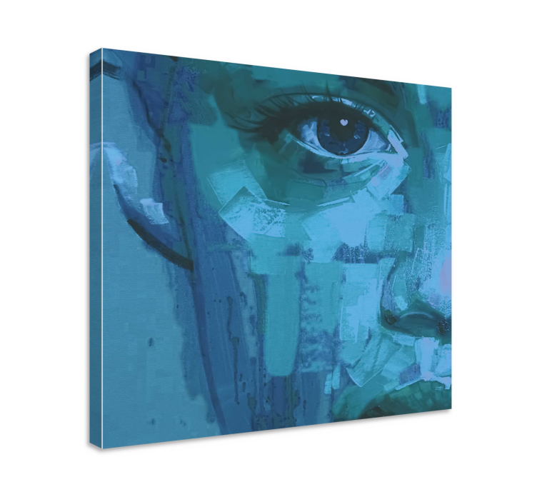 Obraz z postaciami szczegóły oka niebieskie - TenStickers