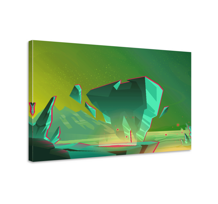 Nowoczesny obraz z geometrycznymi elementami krajobrazu - TenStickers