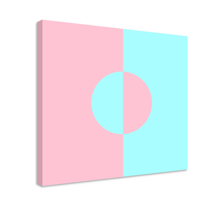 Obraz geometryczny okrąg i podział - TenStickers